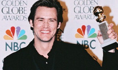 Carrey is very good at doing fake smiles...