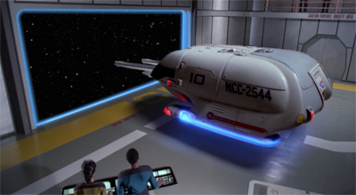 Leavin' on a shuttlecraft...