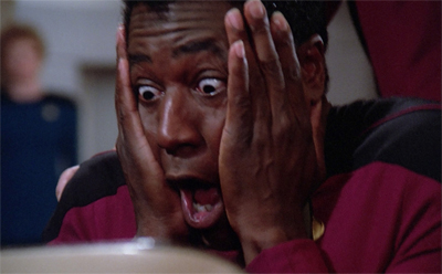 Looks like somebody got a peak at the script for The Outrageous Okona...