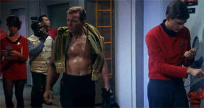 Well, Kirk is already firmly in character...