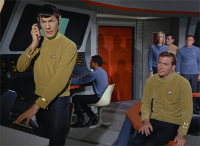 Spock serves to bridge the two pilots...