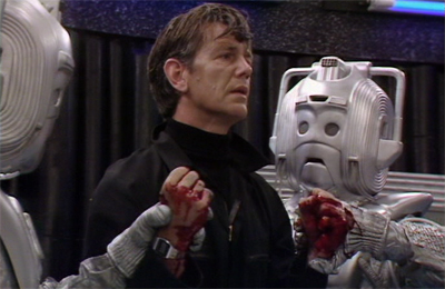 There's blood on his hands...