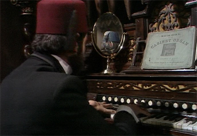 It is very nice to have henchmen who can provide their own ominous music...