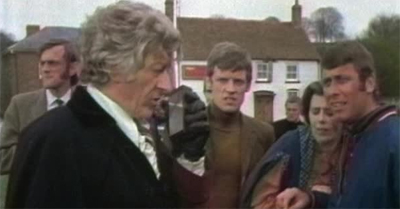 On re-establishing communication with the outside world, the Third Doctor was disappointed to discover that capes were still not cool.