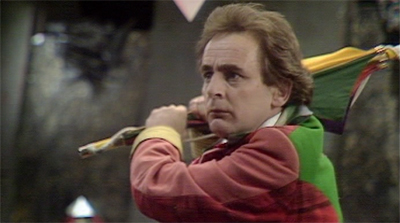 He's got an umbrella and he's not afraid to use it!