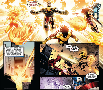 Exploding into the scene...