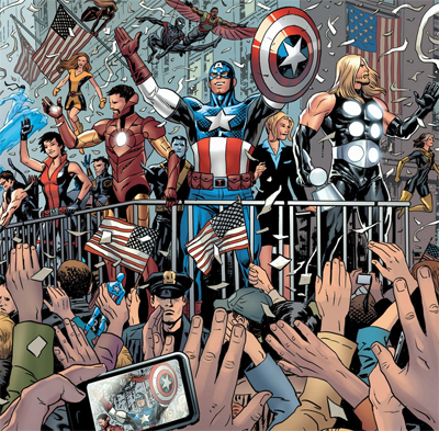 Of course it's an illusion. Nobody gets to be THAT happy in an Ultimates comic...