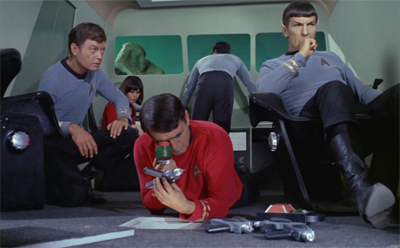 "I knew I should have brought a few more red-shirts... um... no offence, Mr. Scott."