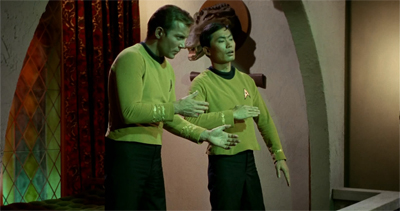 The Enterprise's annual "robot" dance-off was going to be tight this year...