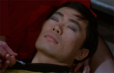 Sulu really got it in the neck...