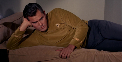 If you imagine William Shatner in this pose, it becomes a very different scene...