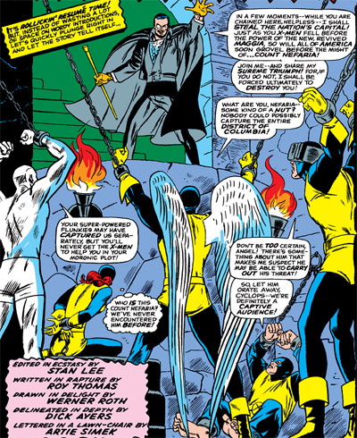 For what Nefaria-ous purpose has he assembled them?