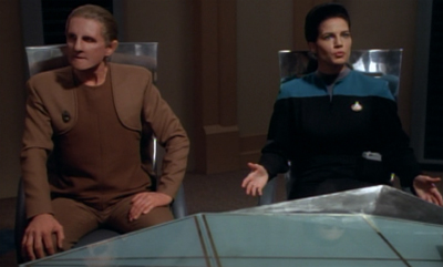 Odo's not used to being on this side of the interrogation...