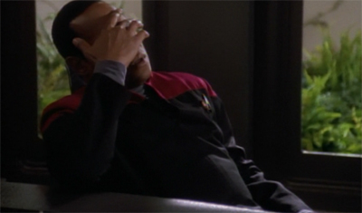 Picard's not the only one who can get a good face palm going on...