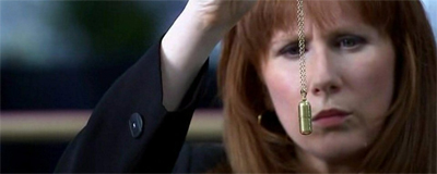 Hanging this around Miss Foster's neck...