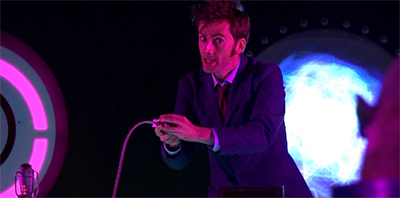 His finger on the button...