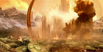 Fighting in the wasteland...