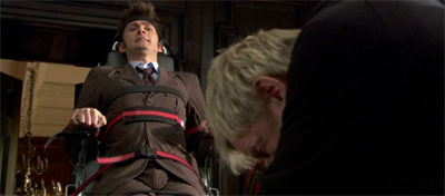 He's a little tied up right now...