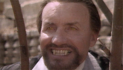 Sinking his teeth into the role...