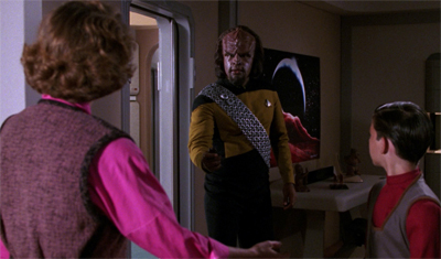 Worf's social skills are a little rusty...