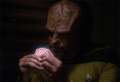 Playing his cards right...