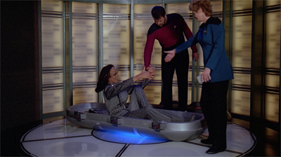 Worf and her will get along like peas in a pod... er... probe...