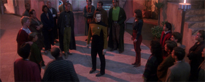 Talking the people around to his perspective...