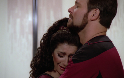 Deanna was less than pleased when Riker informed her he was keeping the beard...