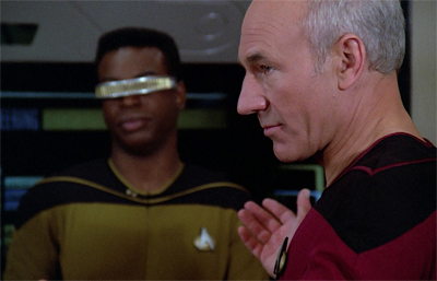 Even Picard is confused by that brief period in the second season where The Next Generation became Lost...