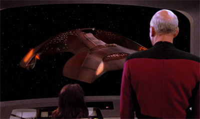 I wonder if Picard feels the same dread that the audience do whenever they see that ship...