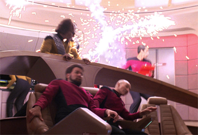 "Remind me to talk to Mister LaForge about all those exploding circuits..."