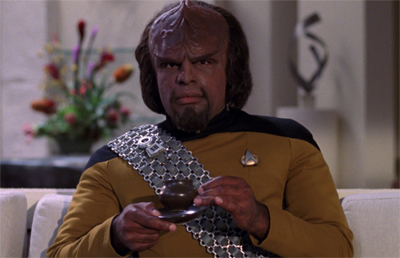 Worf to a "tea."