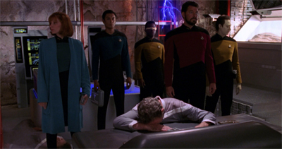 the Enterprise interrupted the outpost's mid-afternoon nap time...
