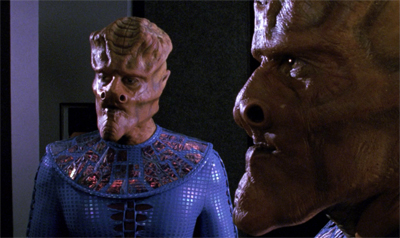 Rubber chin aliens...