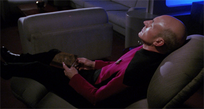 Picard seems happy. This cannot last.