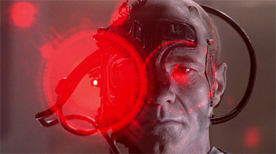 A massive red light...