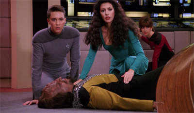 And Worf is out for the count...