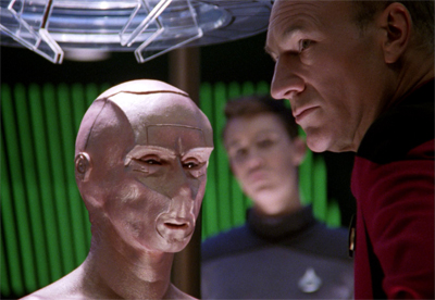 He's a droid, and Picard's annoyed...