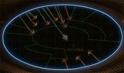 "If only there were a third dimension the Defiant could manoeuvre in!"