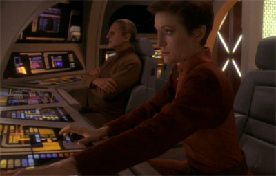 If Odo had been wrong and it had been Kira, this would have been the most awkward runabout ride home ever...