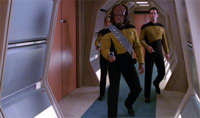 "We're fifteen minutes into the episode! I'm sure Worf will solve the problem!"