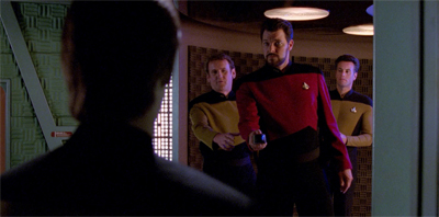 Riker isn't the least bit phased...