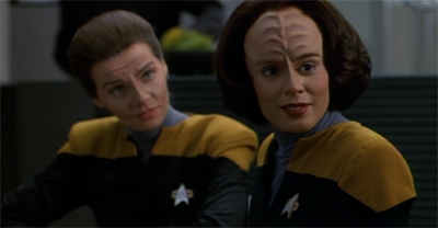 "Hello, this is Ensign Seska. You'll definitely be spending the next seventy years with her."