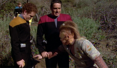 "Mister Neelix, you've been warned about personal space before..."