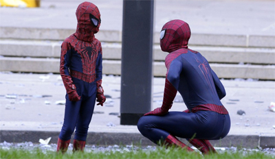 "I'll call you the amazing spider-boy!"