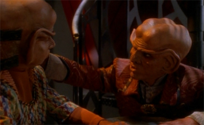 To be fair, Quark's general niceness is a pretty big hint that's something's afoot...
