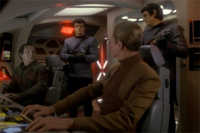 "See, this is why Sisko tries not to leave the station without the Defiant..."
