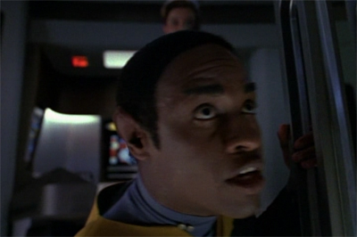 Janeway's so tough that shooting Tuvok doesn't phase her...