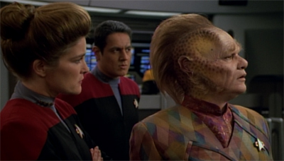 "Let's just remember whose character this episode is centring upon, Captain..."