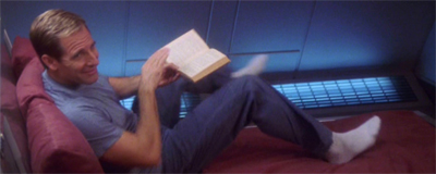 Captain Archer has already figured out his pose for the annual Star Trek "ship of the line" calendar...